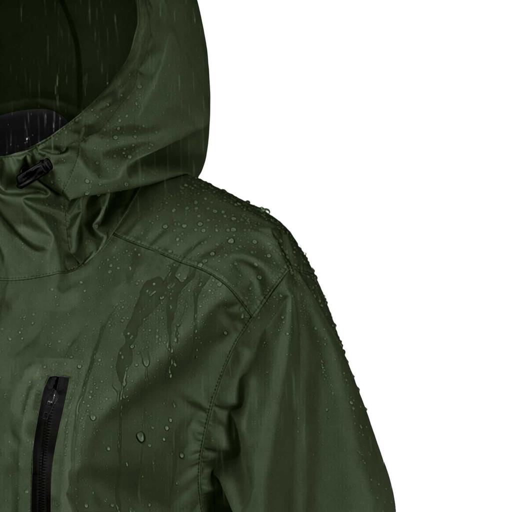 Women's Lightweight Casual Hooded Windbreaker Jacket Drawstring Waist Long Sleeve Zip Up Outerwear for Outdoor Activities