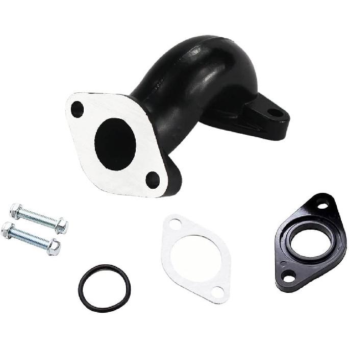 PRO BAT 19mm/0.74" Intake Manifold Pipe PZ19 Carburetor Carb Throat | with Gasket Screw Kit for 50cc 70cc 90cc 110cc 125cc Horizontal Engine Quad Pit