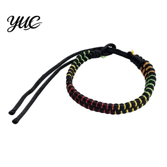 Cavigliere Intrecciate Minimaliste Bracciale da Surfista, Braccialetti Colorati Regolabili Fatti a Mano per Amicizia Donna Boho Polso Uomo Cavo in Poliestere Resistente Polso
