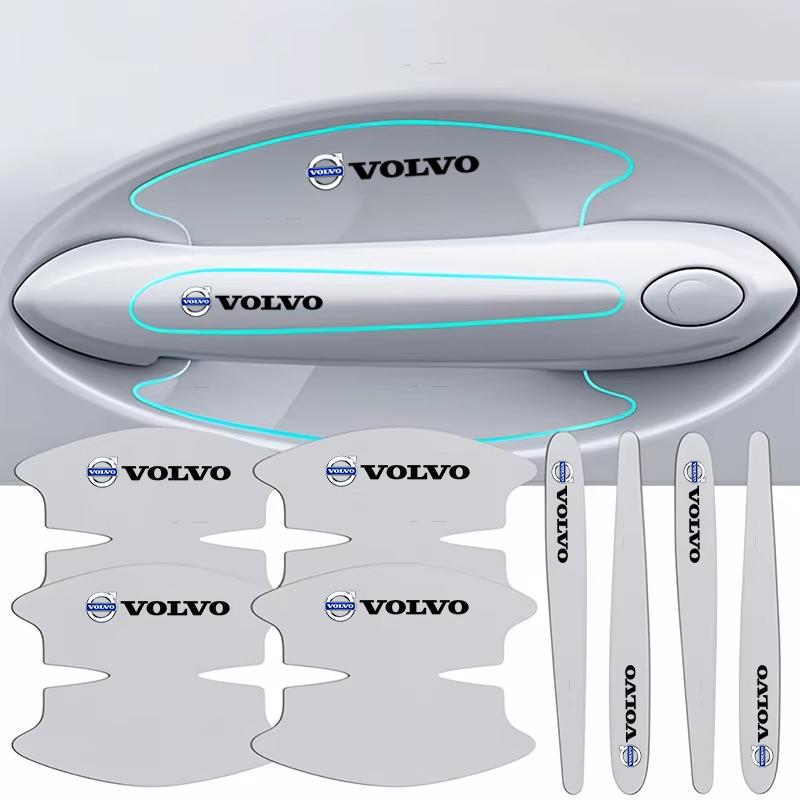 lehzj7 8Pcs Car Door Bowl Anti-scratch Sticker Handle Protection Decals For Volvo XC90 V90 V60 XC60 V40 EC40 EX40 S80 S60 S90 C40 XC40