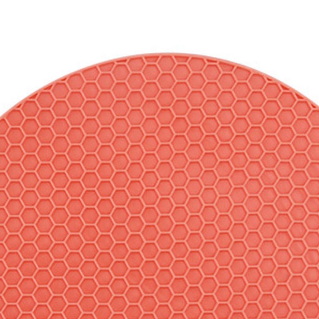 Heat Resistant Mat Silicone Slip Proof Round 17cm Heat Insulation Pad for Kitchen Countertop
