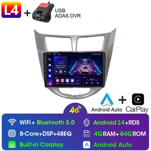 Fortress Android 10 Car Radio For Hyundai Solaris Verna Accent 2010 - 2016 Multimedia Video Player Navi GPS 2 Din DVD Head Unit