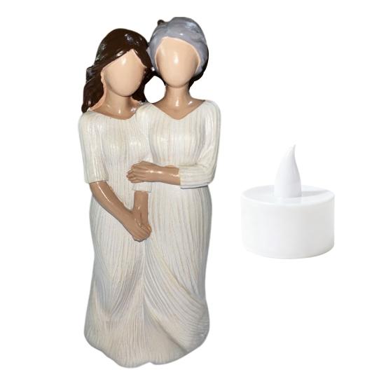 Candlestick Hollow Love Pattern LED Light Living Room Ambiance Lamp Warm Touch Resin Lamp Home Decor Mother Day Gift