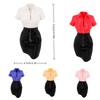 Leather Skirt Lady Half-Body Statue White Shirt Professional Clothing Figurine  Entryway Display