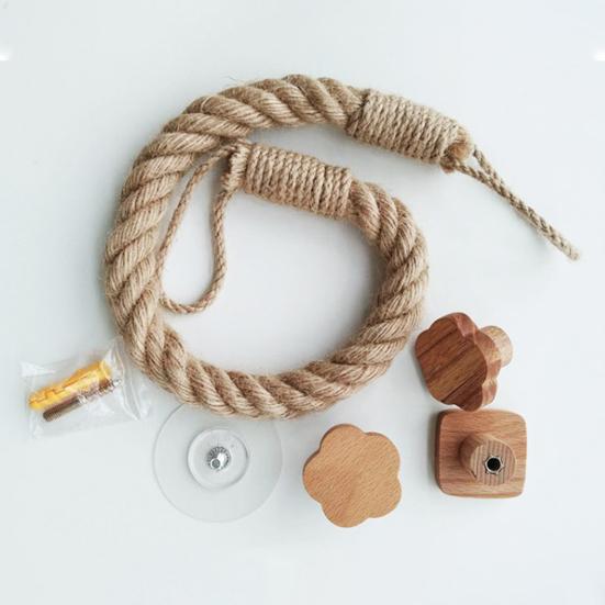 Tissue Roll Holder Rustic Design No Drilling Required Simple Installation Jute Rope Roll Holder Paper Organizer