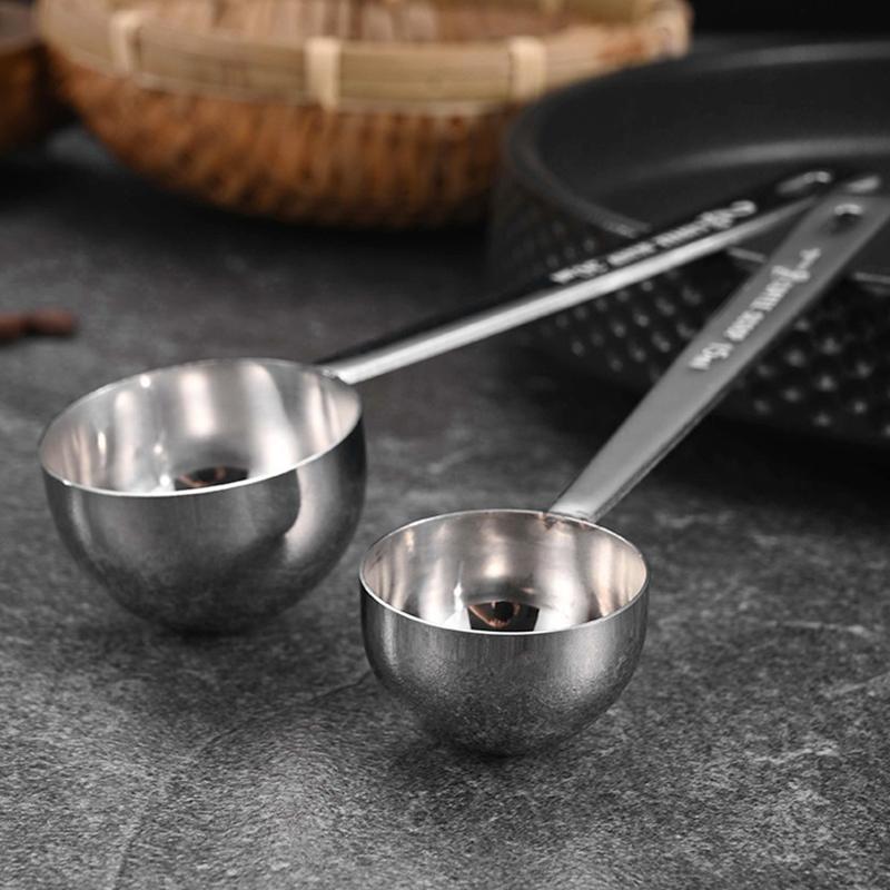 Stainless Steel Coffee Measuring Scoop Food Grade Multi Use Precise Markings for Home Baking Spice Measuring Use