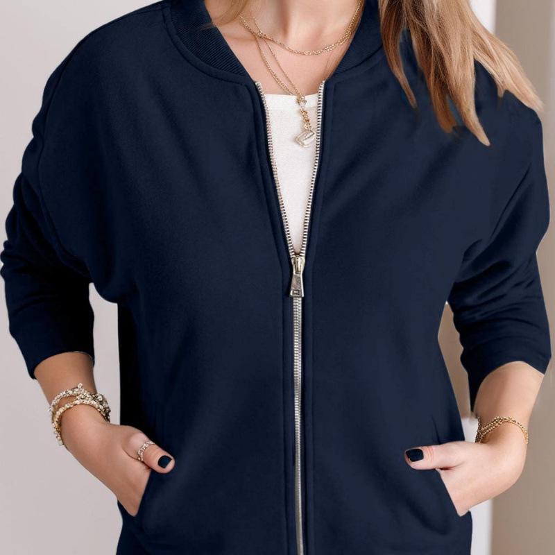 2025 Women's European & American Zip-Up Sport Jacket with Pockets