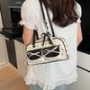 Sweet Bow Ribbon Shoulder Bag Korean Style Y2k Armpit Bag Trendy French Stick Underarm Bag  Handbag
