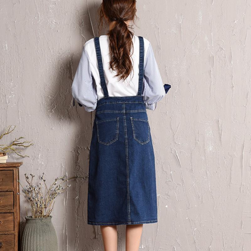 Sleeveless Casual Slim Jeans Dress 