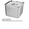 Stainless Steel Square Seasoning Box with Handles Heavy-Duty Storage Container for Lard Sauces Condiments Rust-Proof Spice Box for Home Commercial