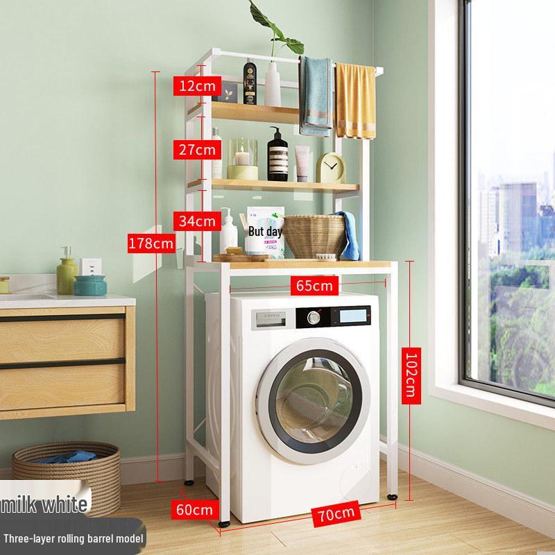 Stainless Steel No-Punch Multi-Layer Bathroom Storage Rack for Above Toilet
