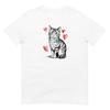 Cat Tshirt Funny Tee Red Heart Lover Pet T-Shirt Unisex Design