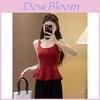 Summer Womens Ruffled Tank Top With 3d Embroidery For Fashionable Casual Wear