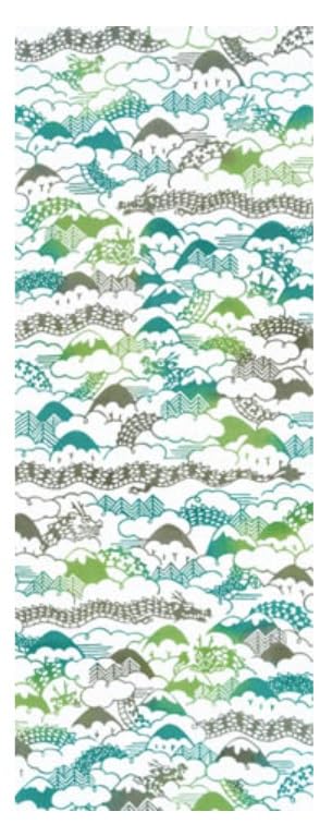 

Todaya Shoten Tenugui Dragon Playing in the Mountains 961 Nashien-zome (hand towel) белый