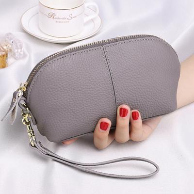 Genuine Leather women long wallet Zipper Wristlet Bag Lady Clutches Coin Purse Cowhide mobile phone bag evening party handbag