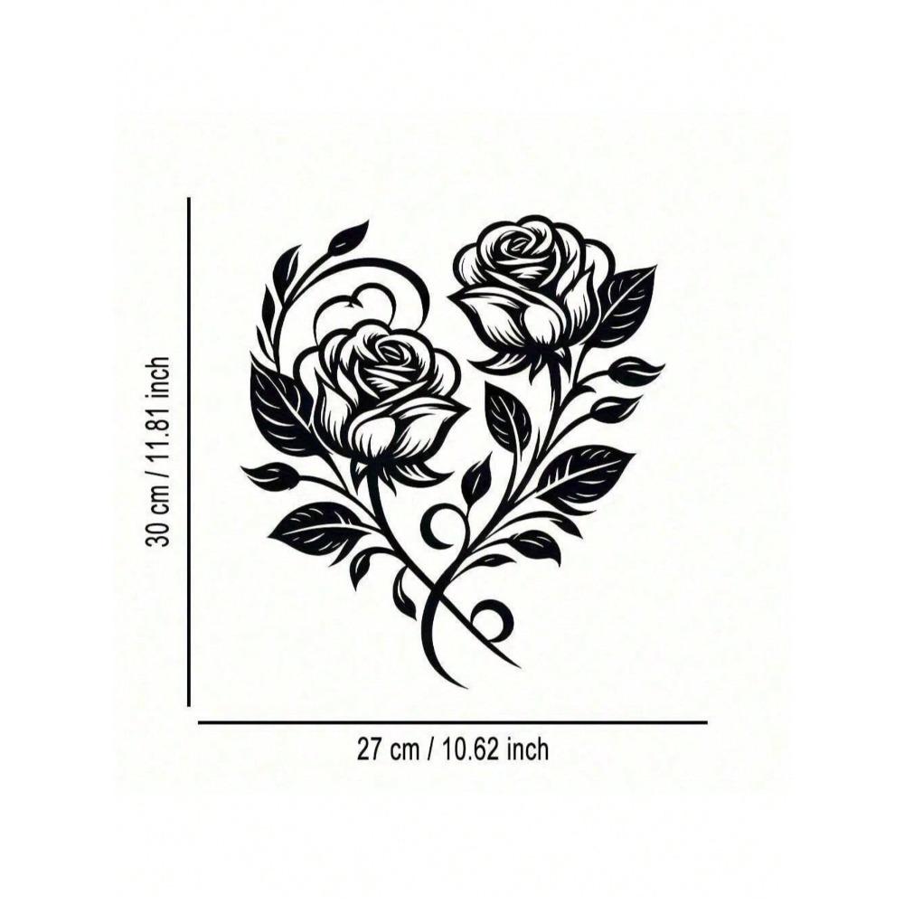 Halloween Heart Rose Metal Wall Decor Modern Home Ornament