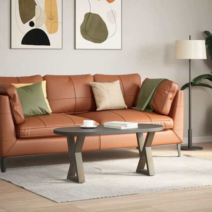VidaXL Pieds de table basse 2 pièces Acier naturel 28 x (42-43,3) cm Acier 4012699