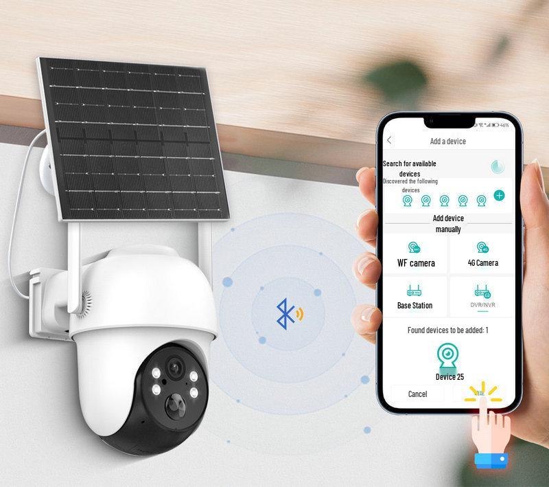 Solar-Powered PTZ WiFi Surveillance Camera with Low Power Consumption and Mobile Remote Access