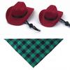 Pet Hat Dog Western Cowboy Hat Pet Triangle Scarf  Photo Prop PetAccessorie E