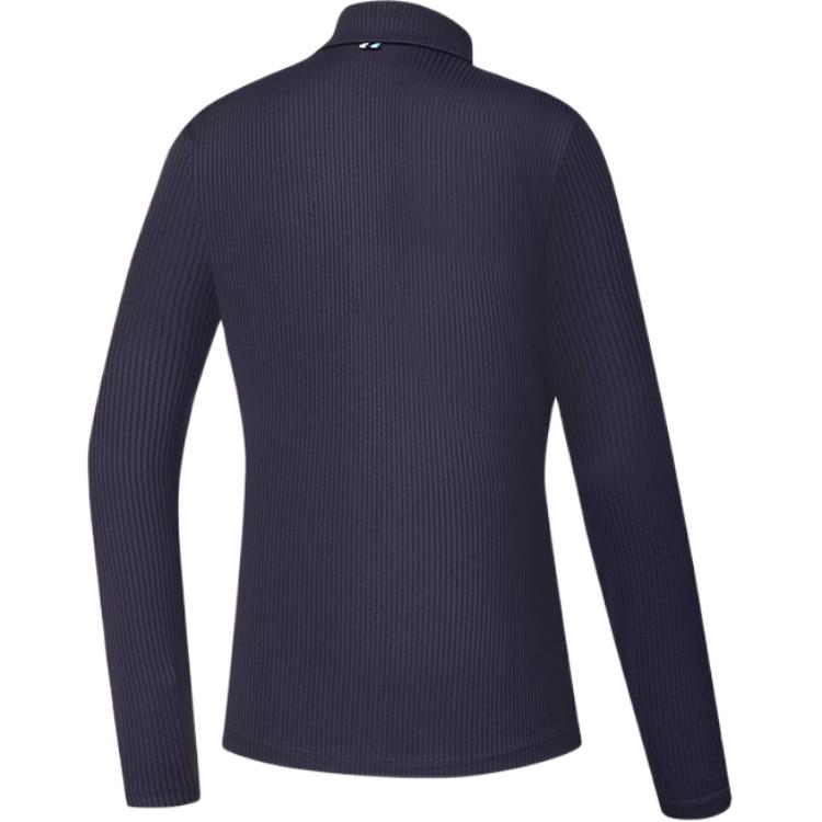 FILA Golf Series Fashion Comfortable Soft Dry Long Sleeve Polo Shirt Women tops Legendary-Blue A11W445201F-NV