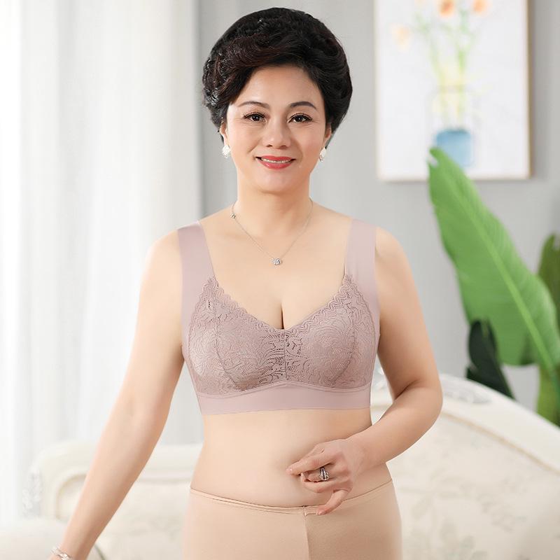 Comfortable Full-Cup Sports Bras for Middle-Aged & Elderly Women 44 хаки