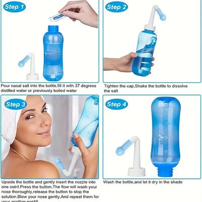 Professional Nose Wash Cleaner Nasal Irrigator Rinse Bottle Protector Avoid Allergic Rhinitis Adults Children Care Neti Pots