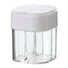 4 - In - 1 Camping Seasoning Jar Transparent Plastic Compact 4 Compartment Spice Dispenser Portable for Outdoor BBQ Enthusiasts