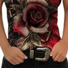 Summer Camisole Rose Print Lace Women Slim Sleeveless V Neck Vest