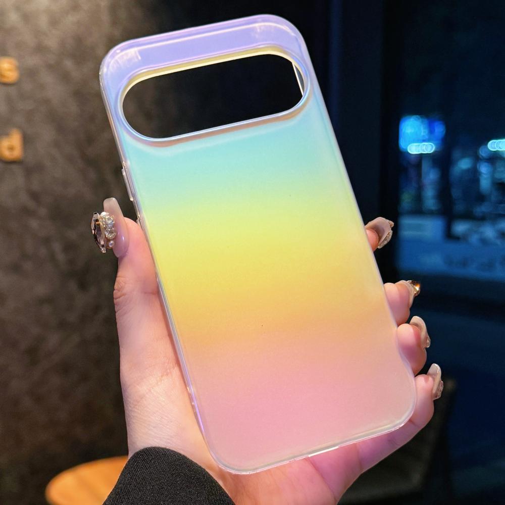 Luxury Gradient Matte Laser Phone Cases for Google Pixel 10 9 Pro XL 10ProXL 9ProXL 9A 10Pro 9Pro Shockproof Armor Rainbow Cover