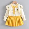 Baby Girls Clothes Set Autumn Winter Cartoon Grape Clothing Set New Kids Knitted Sweet Outfit Children Clothes Suit