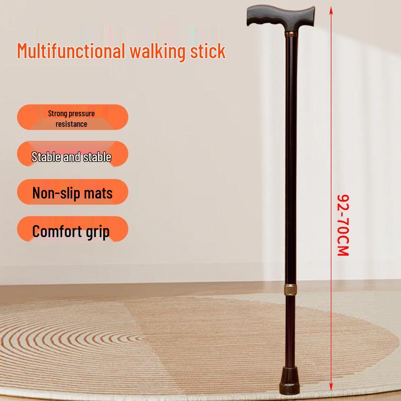 Yaşlılar için Ayarlanabilir Kaymaz Dört Ayaklı Alüminyum Baston