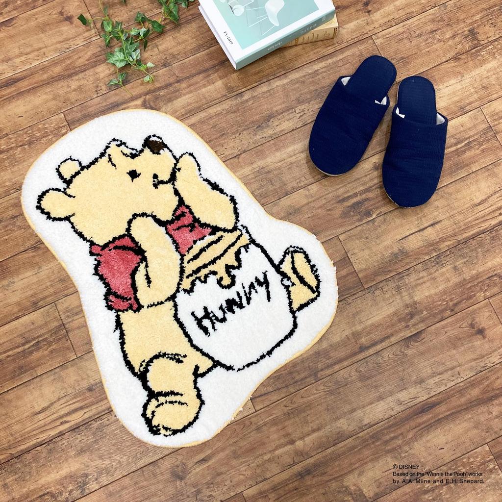 MORIPiLO Winnie the Pooh Entrance Large and 60cm Honey Disney Morishita Pillows Mat, Cute, Approx. (Disney Die-Cut Mat, Orange), Merchandise,