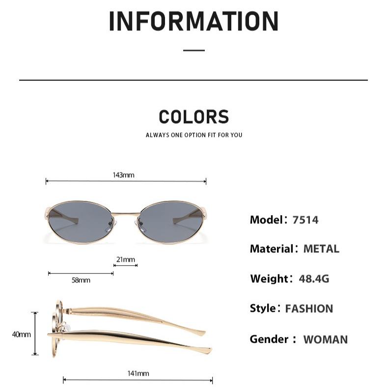 Advanced Oval Sunglasses Better Quality Small Frame Metal Glasses Fashion Sunglasses That Block Uv Rays More Suitable For Women
