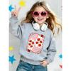 European sizes Cute Strawberry Print Pattern Kids'  Lightweight Crew Neck Sweatshirt, Comfortable Outdoor Wear Choice for Children Aged 0-3 Years