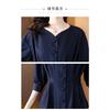 High-end Fashion Women's V-Neck Peplum Blouse 3/4 Sleeve Button-Up Casual Office Top