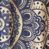 BLESS INTERNATIONAL Beautiful Indian Bohemian Psychedelic Hippie Flower Ombre Window Curtain Panels for Bedroom, Living, Balcony (Blue Gold)