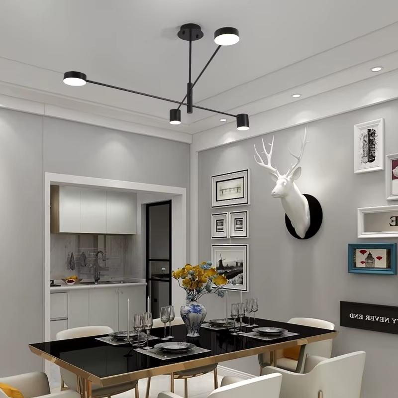 New Modern LED Chandelier Lights Bedroom Living Dining Room Gold Black Indoor Fixture Lighting Lamps Apply To AC90-260V