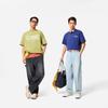 Li Ning Serie Estilo de Vida Deportivo Americano Vintage Casual Simple Color Sólido Primavera Temprana Jeans de Pierna Recta para Hombre Jeans Azul Lavado AJQV005-2