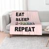 Eat Sleep K-Drama Repeat Throw Blanket Soft Decorative Sofa Warm Winter Soft Big Blankets For Bed For Babies Blankets