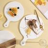 Nordic Ins Light Luxury Style Marble Gold Pattern Irregular Ceramic Tray Pizza Plate Sushi Plate Western Steak Plate