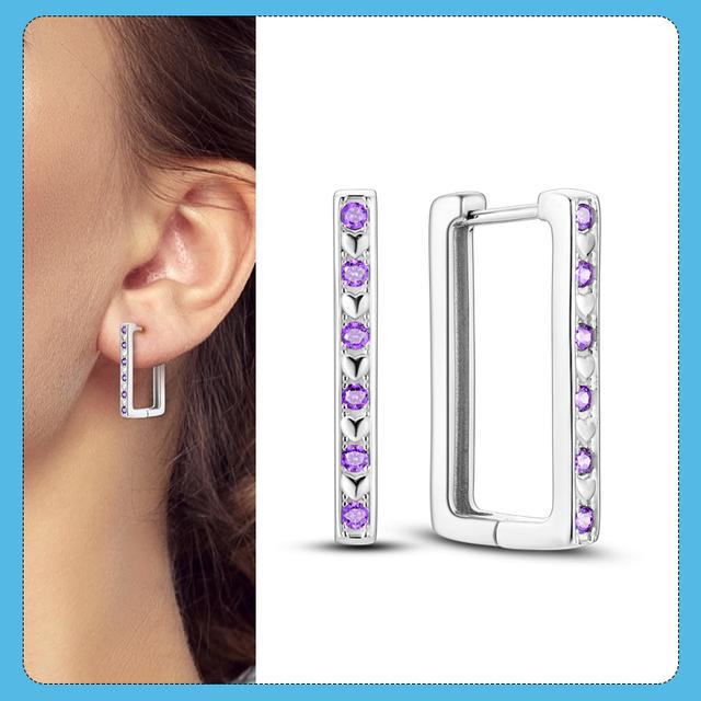 

Новые цветные циркониевые перья художника, асимметричные серьги, серьги-кольца из серебра 925 пробы для подростков, ювелирные изделия для женщин