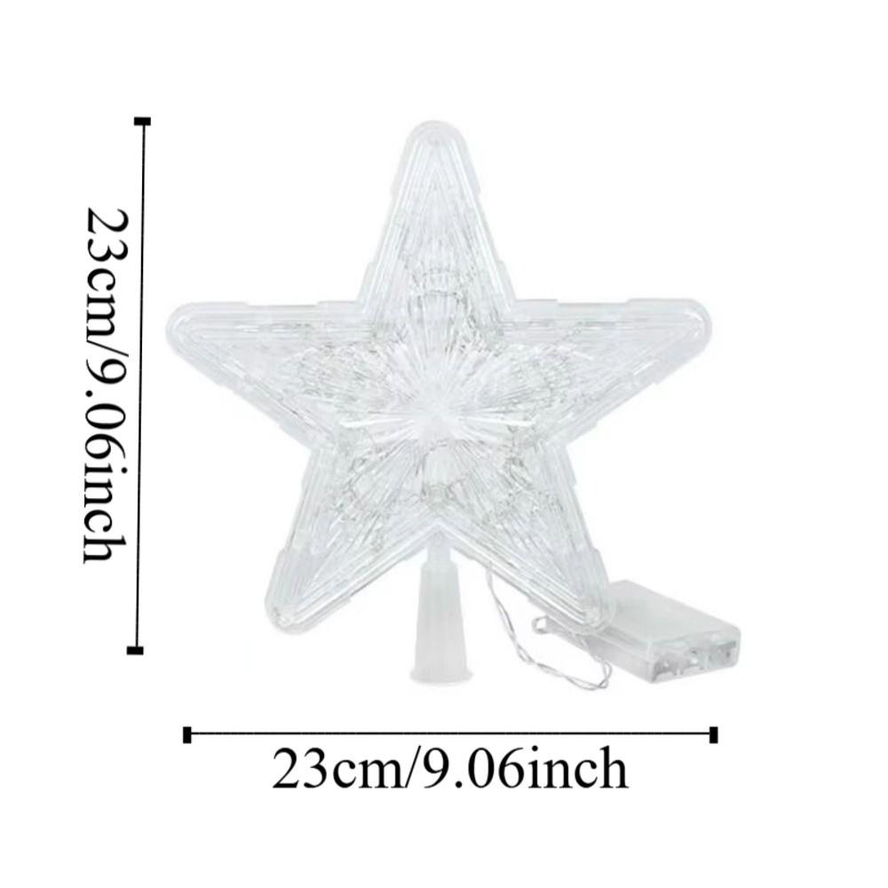 Warm/Colorful/White Light Christmas Tree Star Topper Luminous Star Light  New Year Celebration