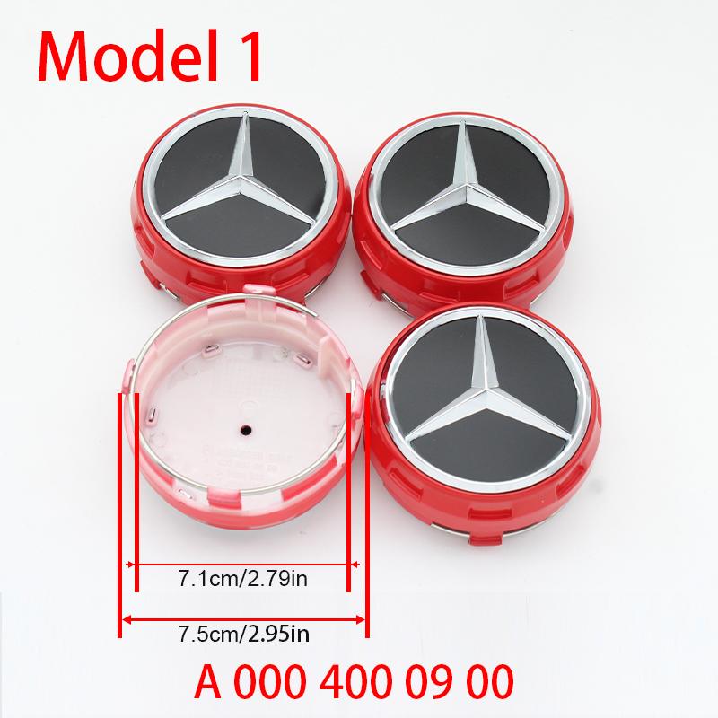 4Pcs 60mm 75mm Car Wheel Center Logo Badge Hub Cap For Mercedes Benz W211 W205 W213 W203 C218 A207 CLA CLS E Class Accessories