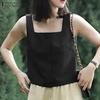 ZANZEA Women Casual Square Collar Summer Sleeveless Vest Tops