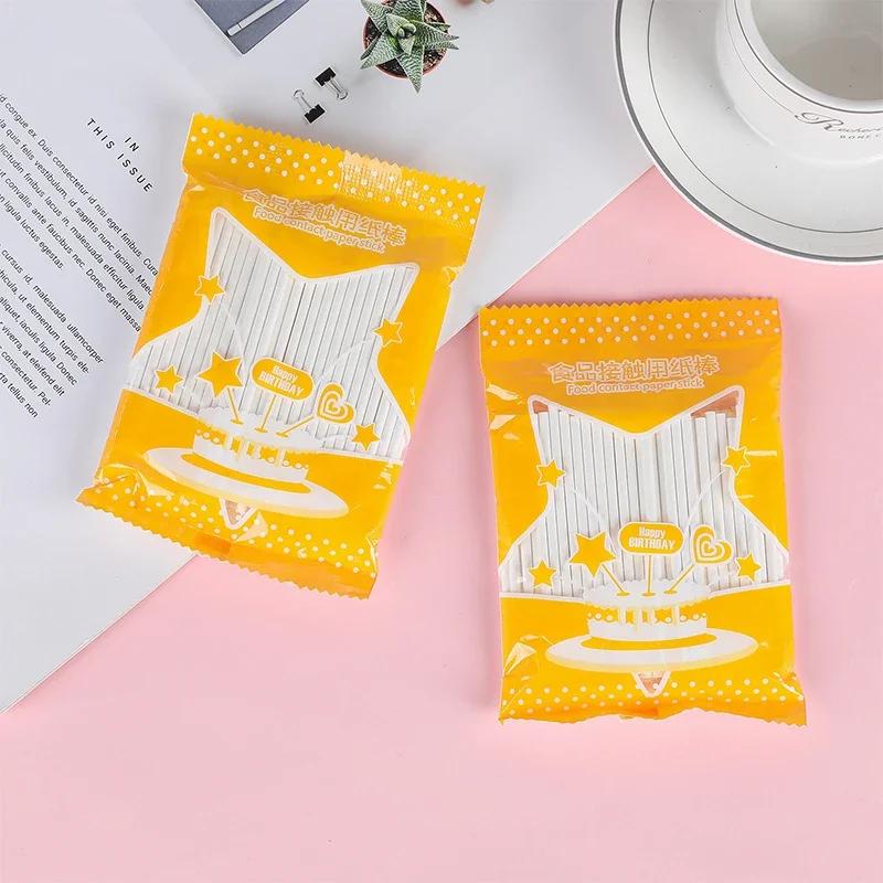 20/80/100 Stücke Kunststoff Lutscherstäbchen Sicher Weiß Kuchen Sucker Sticks Für Schokolade Zucker Süßigkeiten Lollypop DIY Form backformen Werkzeug