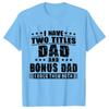 Bonus Dad Men's T-shirts Clothes Step Dad Tee Shirt Homme Birthday Tee Tshirts Short Sleeve O-neck Clothing for Men Tops
