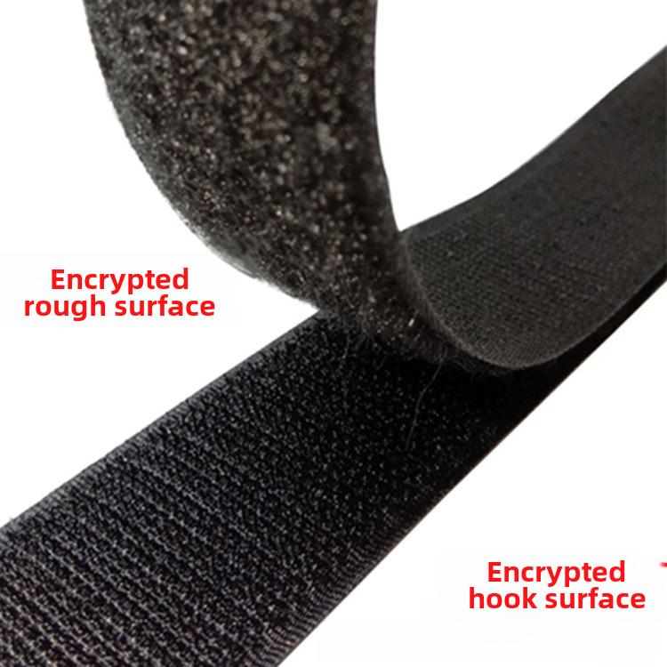 Bandă Velcro colorată, alb-negru, din nailon, pentru îmbrăcăminte și încălțăminte 