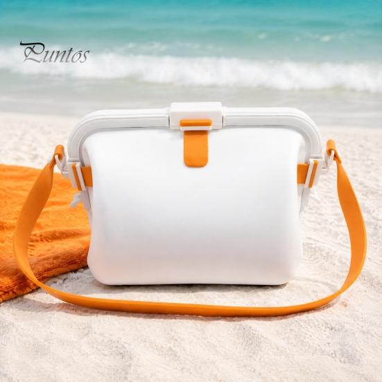 Floating Swim Bag for Pool Silicone Beach Crossbody Bag, Foldable Waterproof Portable Storage Pouch Leakproof Large Capacity Handheld And Swimming
