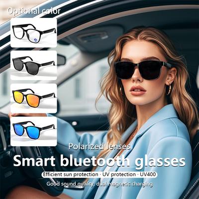 BT 5.3 Smart Glasses 2 In 1 Earphone Bilateral Stereo Sound Effects Intelligent Touch Control Sunglasses Voice Assistant