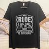 Streetwear Sommer Für Sie T-Shirt Ich bin nicht unhöflich, ich habe nur den Mut, das zu sagen, was jeder denkt Kurzarm Atmungsaktiv